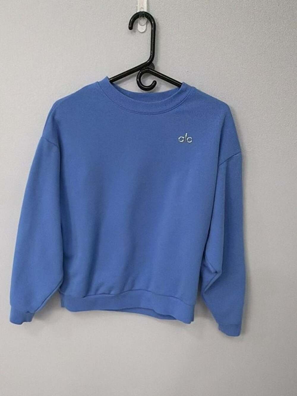 Alo Yoga Crystal clear blue Crewneck Sweatshirt size SM